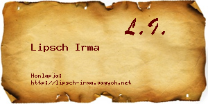 Lipsch Irma névjegykártya